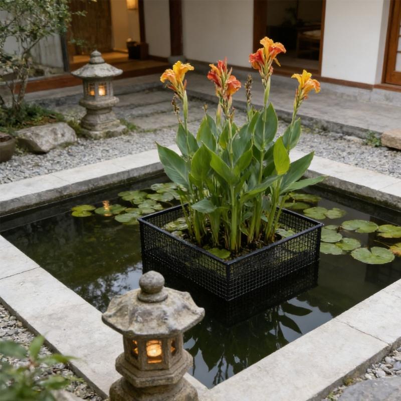 Heavy Type Meshes Plant Baskets with Stable Handle Water Garden Planting Bags for Pond and Water Gardens