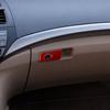 For 2008-12 Honda Accord Red Carbon Fiber Interior Glove Box Handle Cover Trim
