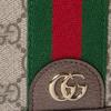 Gucci Gucci GG Supreme Canvas Crossbody Bag, Brown Leather Trim Web Stripe, Women's Daily Business Travel Shoulder Bag 838471-FAE0P-9746