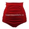 Women's European & American High Elastic Pleated Swimming Trunks - Conservative High Waist Triangle Style