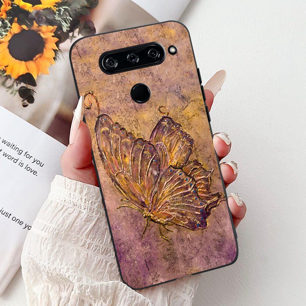Funda For LG V40 ThinQ Case Cover Silicone Luxury Fashion Cute Cat Cool Shockproof Bumper Casing For LG V405 LM-V405 LM-V409N