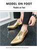 Men's Cross-Border Shiny Leather Dress Shoes - Pointed, Chunky Heel, Height Increasing, Zippered for Spring & Autumn