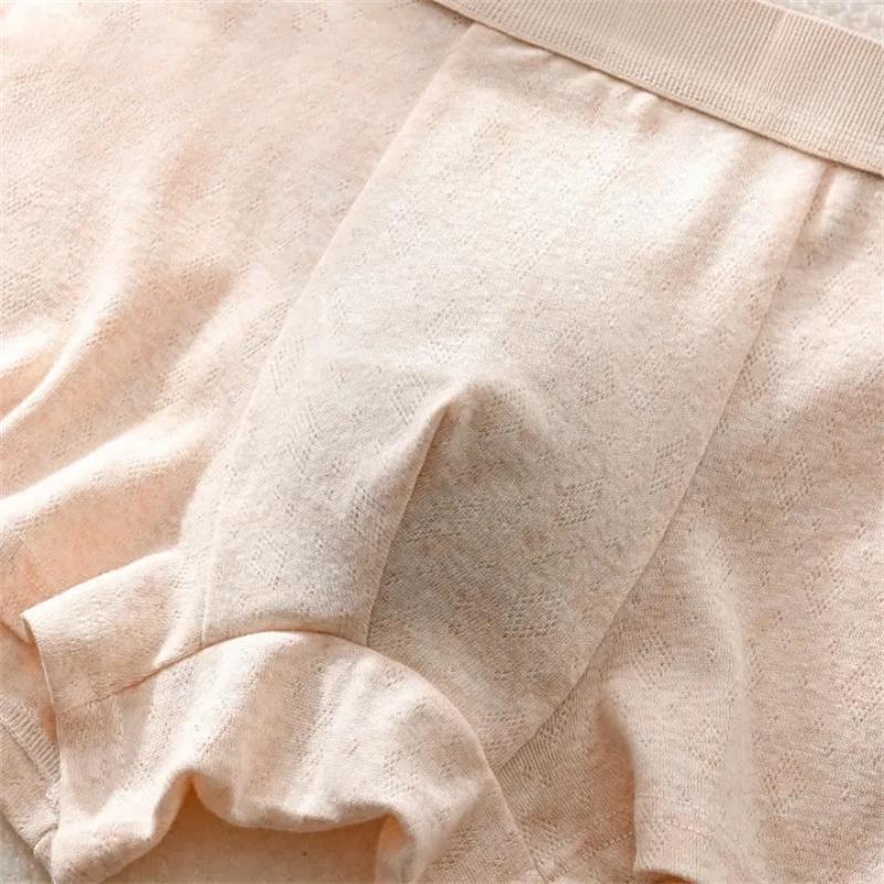3Pcs Mens Boxer Short Briefs Splice Solid Color Breathable Comfortable Cotton Underwear Plus Size Underpants