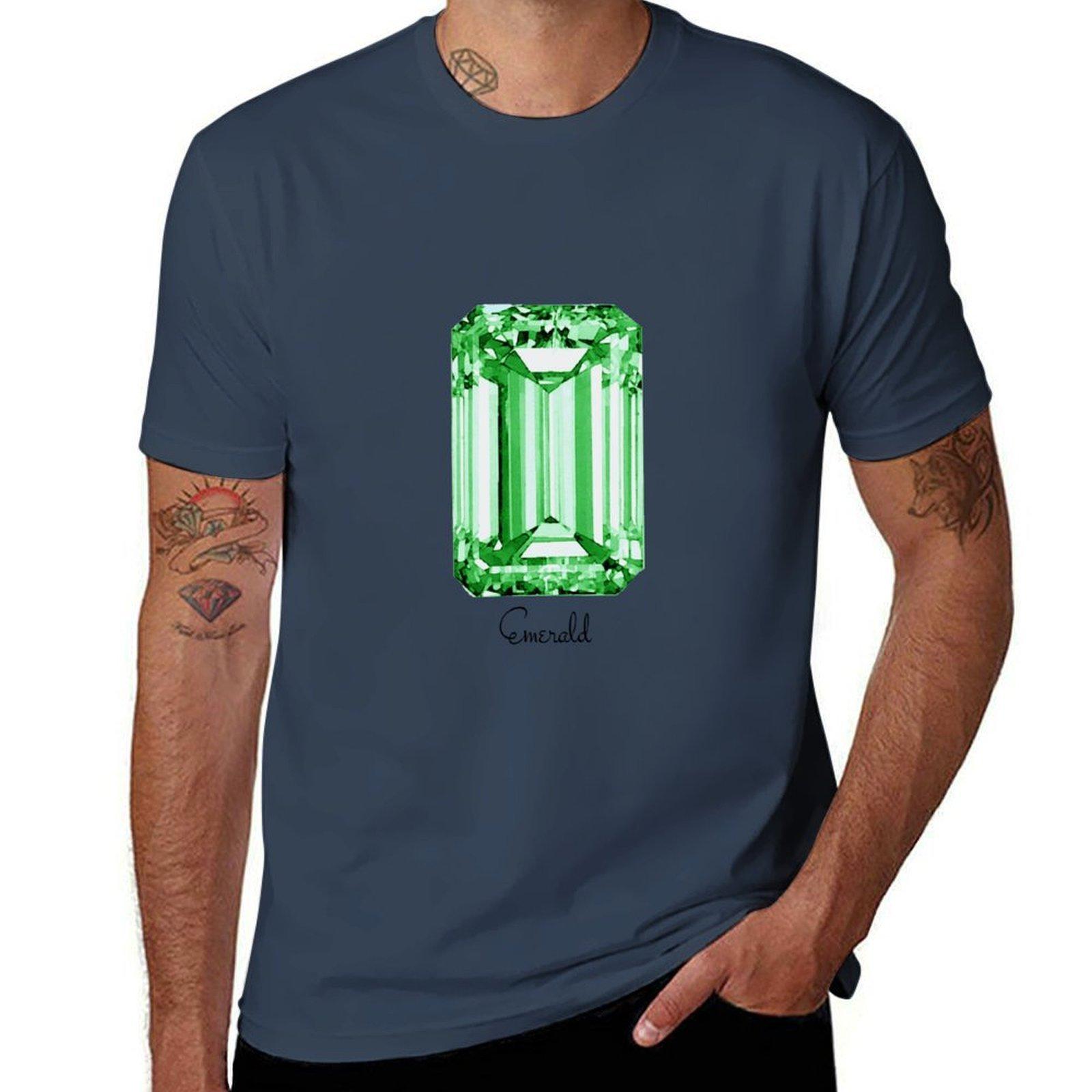 Emerald T-Shirt t shirts cotton 100% t shirt men 100% cotton luxury brand man t shirts for men casual T-Shirt S