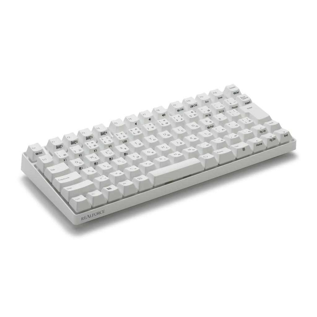REALFORCE RC1 Japanese 30g Key Bluetooth C1HJ23 Keyboard, 70% Height, White, Layout, Weight, & Wired, Compact,
