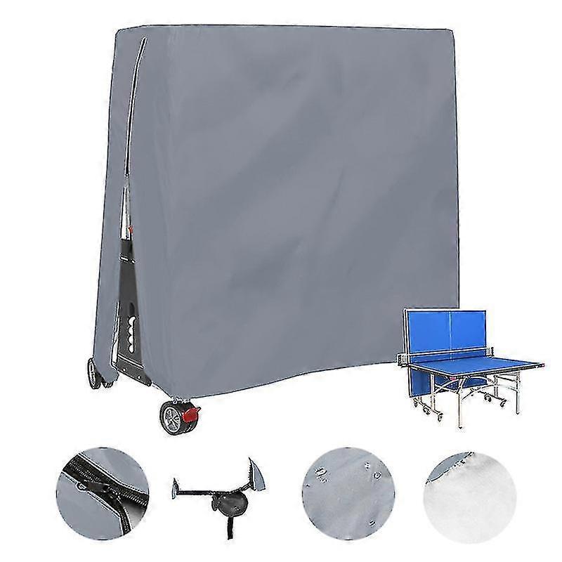 Copertura Impermeabile e Antipolvere per Tavolo da Ping Pong da Esterno Copertura per Tavolo da Ping Pong 165x70x185cm