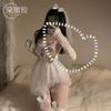 Dolly Pull Bead Chain Embellished Front Strap Bridal Suit Wedding Dress Sexy Underwear Uniform Sexy Pajamas Women F598
