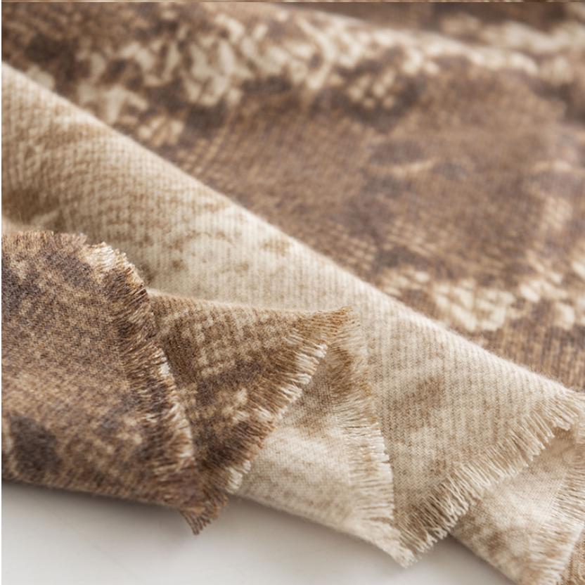 Soft Blanket Scarf Long Warm Snakeskin Shawl Wraps Cashmere Fringe Scarfs For Women