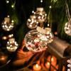 10pcs Romance Christmas Decorations Santa Claus Wishing Ball LED Curtain String Light  Home
