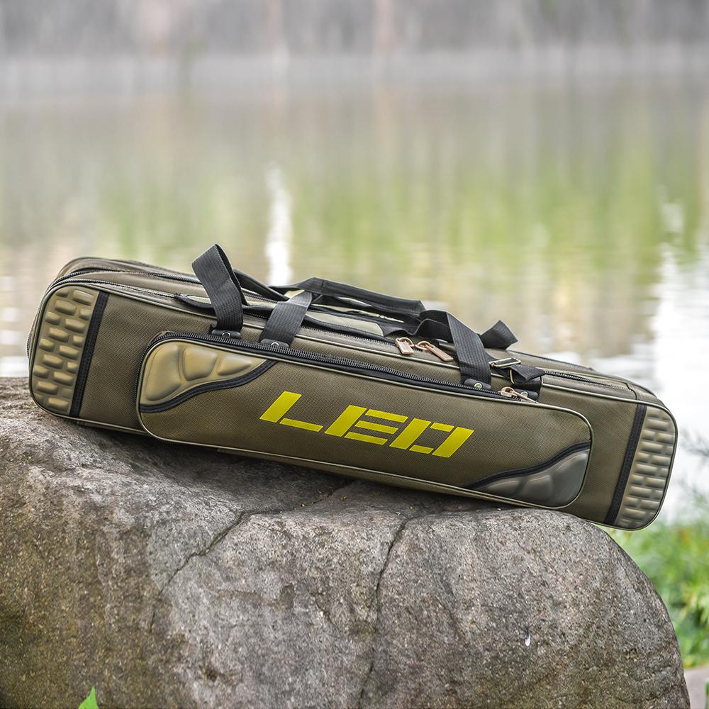 Borsa porta canne da pesca a 3 strati 80cm/90cm Borsa porta attrezzi per canne da pesca Pesca