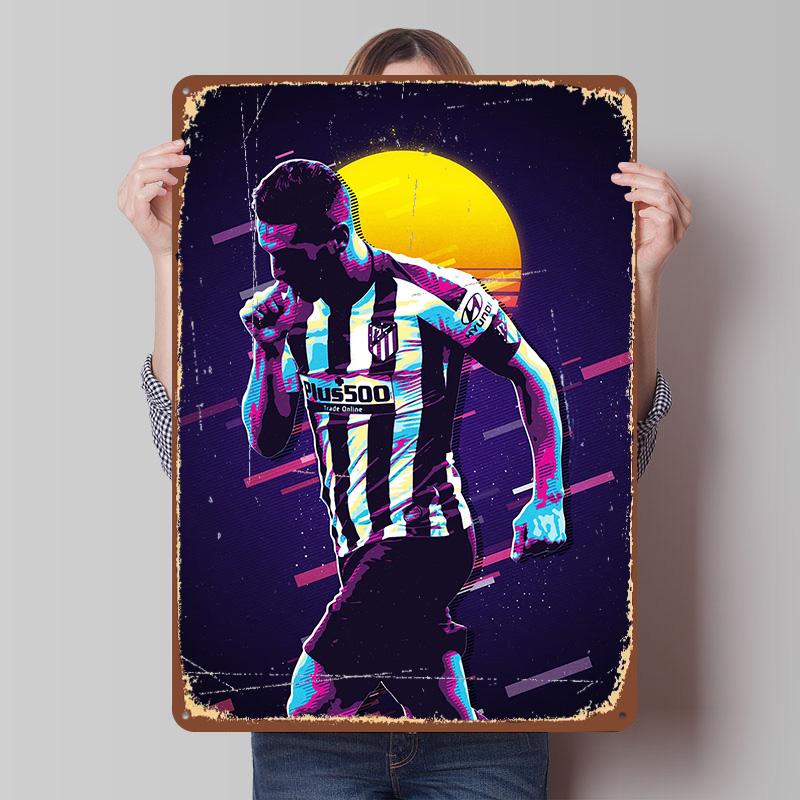 

Koke Football Poster Customized Vintage Metal Signs Wall Art Retro Tin Plaque for Mancave Wand Deko Aesthetic Decoration Room 7.9x11.8In(20x30cm)