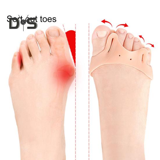 1 Paar Zehenspreizer für Frauen, Zehenkorrektur für Ballenzehen, weiche Zehenspreizer aus Silikon für überlappende Zehen, Ballenzehen, Hühneraugen, Linderung von Fußschmerzen, Vorfußpolster