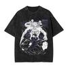 Washed T Shirt Megumi Fushiguro JJK Anime Hip Hop Retro TShirts High Street JJujutsu KKaisen Streetwear Tee Shirt for Unisex