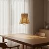 Rattan Lampshade Woven Wicker OpenWeave Webbed Lamp Shade for Living Room, Cafe