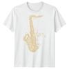 Saxophone Jazz Music Unisexs Tshirt Ornate Instruunisext