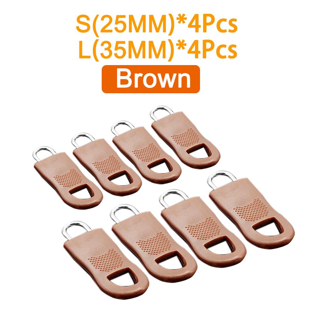 8Pcs Replacement Zipper Pull Puller End Fit Rope Tag Clothing Zip Fixer Broken Buckle Zip Cord Tab Bag Suitcase Backpack Tent
