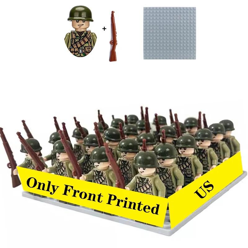 World War II military building blocks, American, Soviet Union, China, British soldiers, action dolls, boy toys, Christmas gifts.