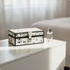 Decorative Box with Clasp | LeatherTextured, ModernLuxury, for Bedroom S Gray White