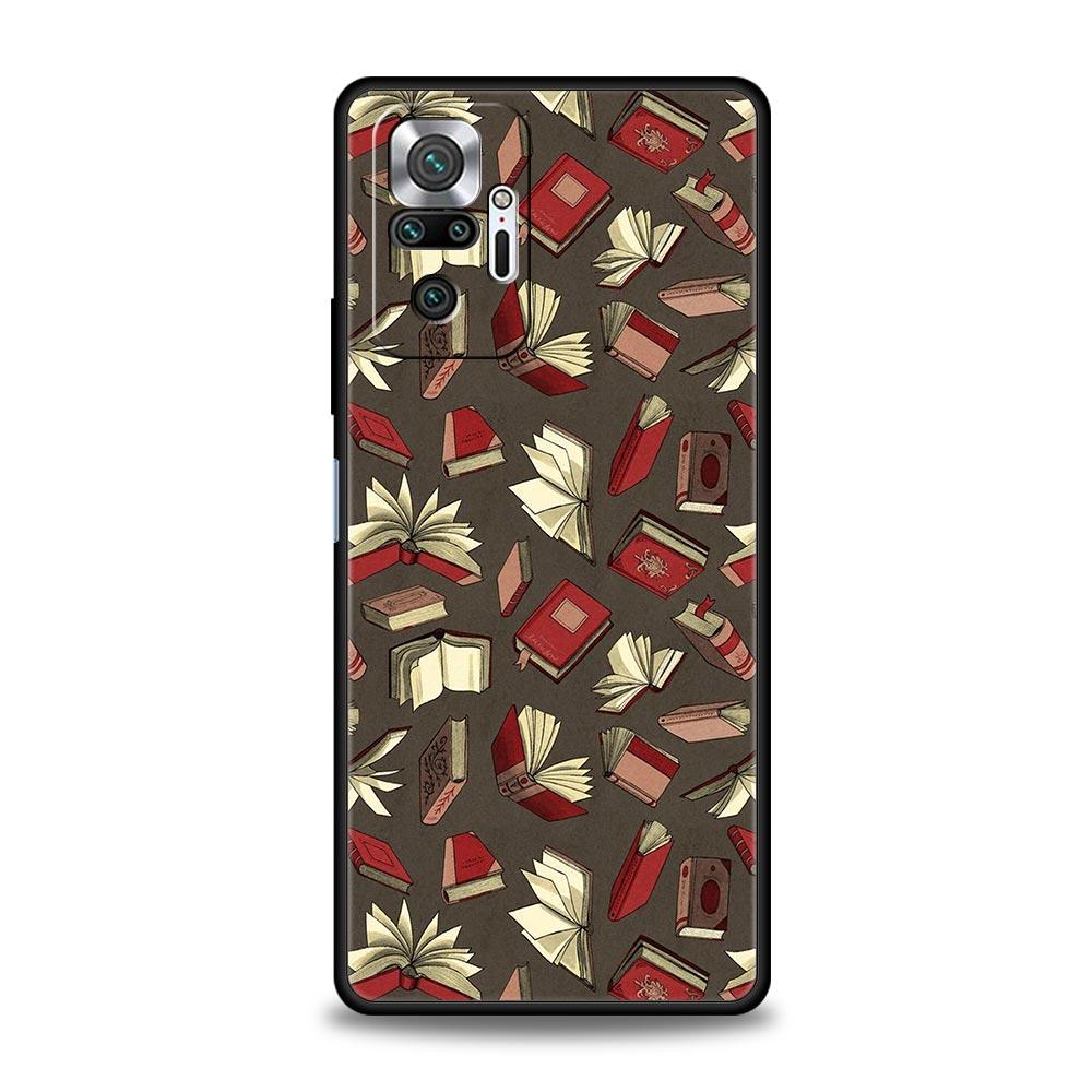 Funny Book Worms Phone Case For Xiaomi Redmi Note 14 13 12 Pro Plus 5G 9S 9 10 11 4G 14C 13C 12C 10C 9C 9A Soft Cover
