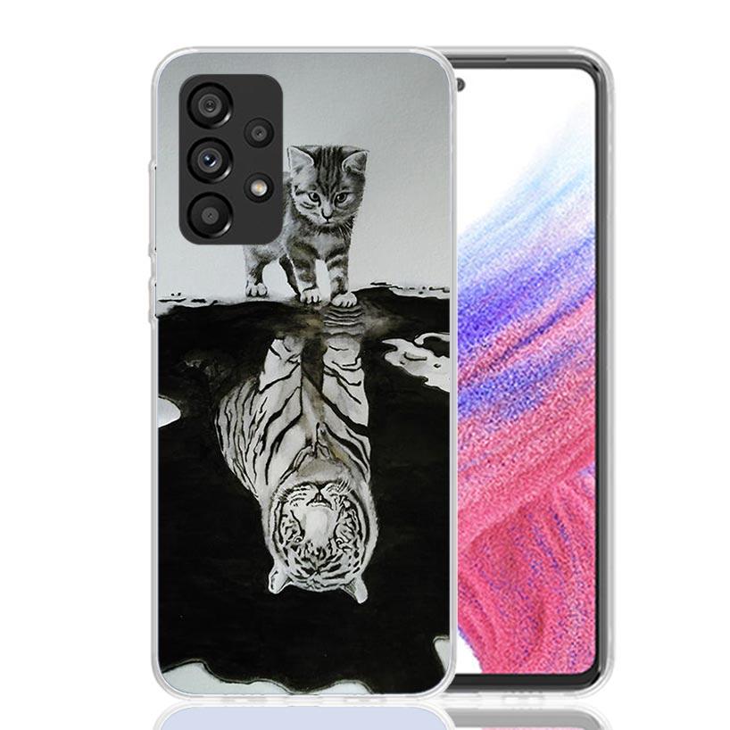 Cool Animal Big Cat Tiger Phone Case For Samsung Galaxy A13 A14 A15 A16 A17 A53 A54 A55 A56 A33 A34 A35 A36 A23 A24 A25 A26 A05S