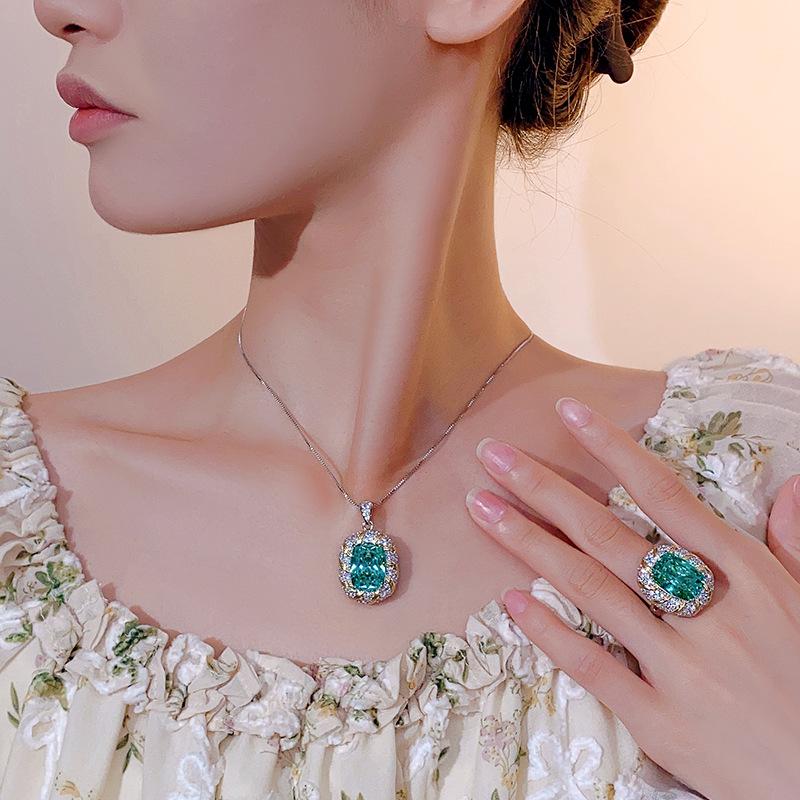 Jewelry Copper Bottom Gold-Plated Simulation Bird'S Nest Chepala Green Temperament Suit Female 12 * 16