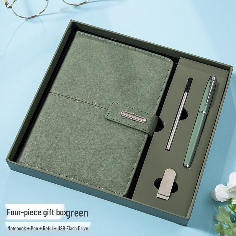 A5 PU Leather Magnetic Buckle Business Notebook Gift Set