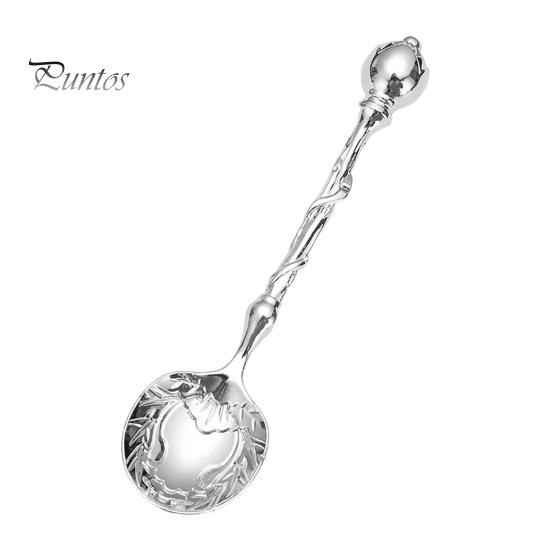 Kávová lžička vyřezávaná čajová lžička Vintage design European Palace Nádobí Dezertní lžíce do kuchyně Jídelní bar Mléko Čajovny Míchání koktejlů