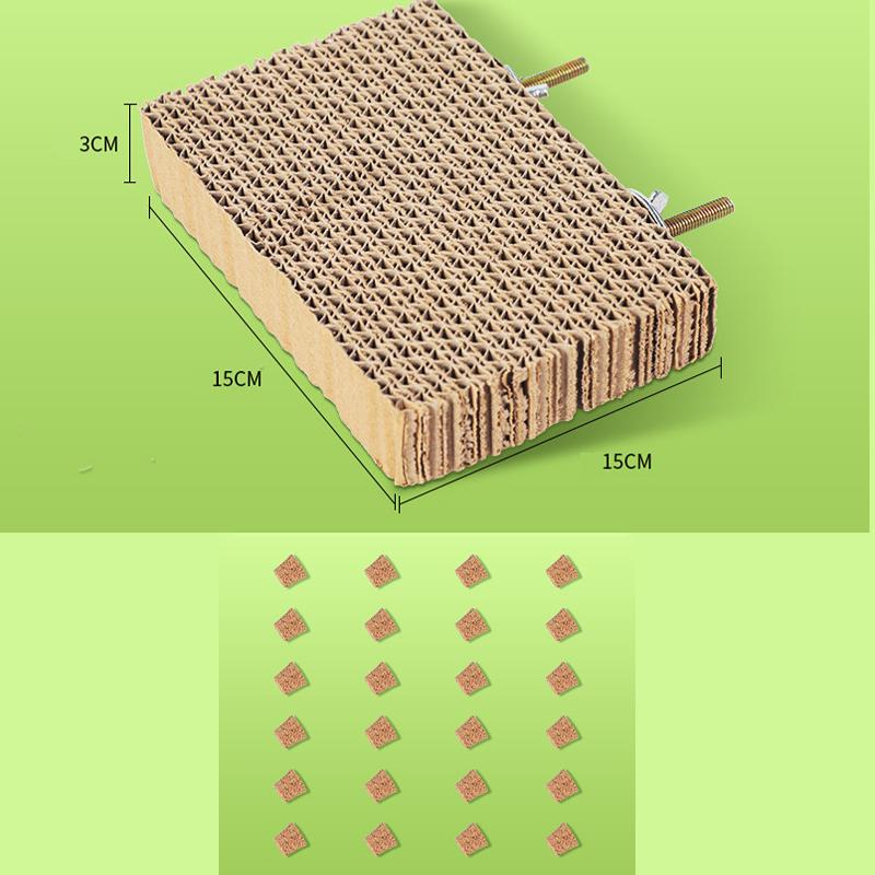 

Bird Paper Parakeet Shredding Chewing Toys with cork Parrot Perch Platform Conure Foraging Toys Small Birds Cage Accessory S/L