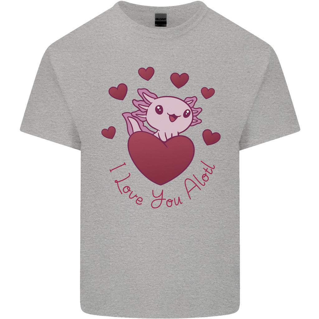 I Love You Allot Valentines Day Axolotl Unisexs Light Cotton TShirt