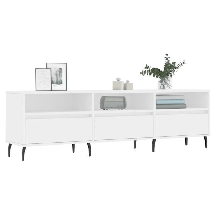 VidaXL TV Stand White 150x30x44.5 Cm Engineered Wood 831292