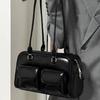 Korean Women's 2024 Retro College Style Large Capacity Casual Shoulder Bag