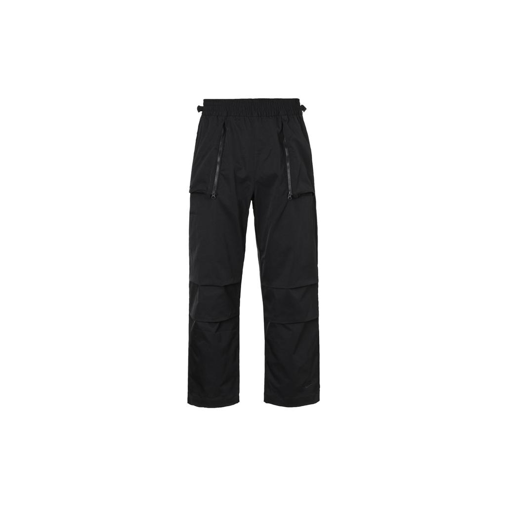 Nike Elastic Waist Zippered Pockets Straight-Leg Casual Pants Women Bottoms Black DQ6660-010