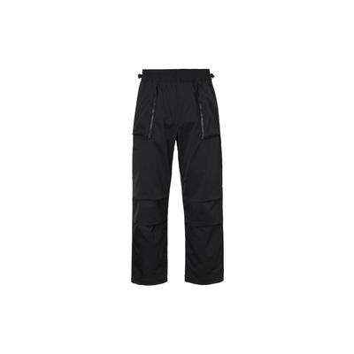 Elastic Waist Zippered Pockets Straight-Leg Casual Pants Women Bottoms Black DQ6660-010