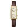 Montre rectangulaire française vintage pour femme à quartz pour un style bureau