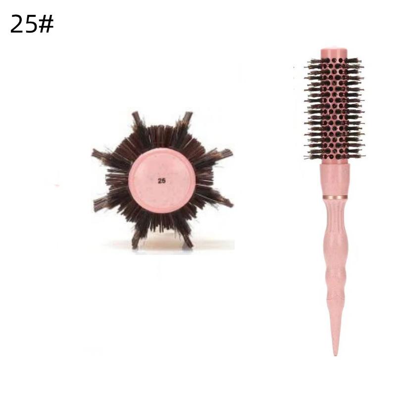 

Хорошая щетка-валик из щетины кабана и нейлона - Нескользящая ручка, цилиндр для формирования локонов - Салонное домашнее стайлинг 25