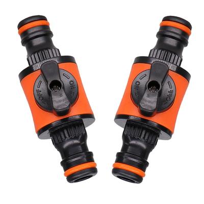 1 PZ/2 PZ 16MM Raccordo Valvola di Arresto per Tubo da Giardino Uguale Raccordo Adattatore Rubinetto Tubo in Plastica Giunto Rapido per Irrigazione Annaffiatura Autolavaggio