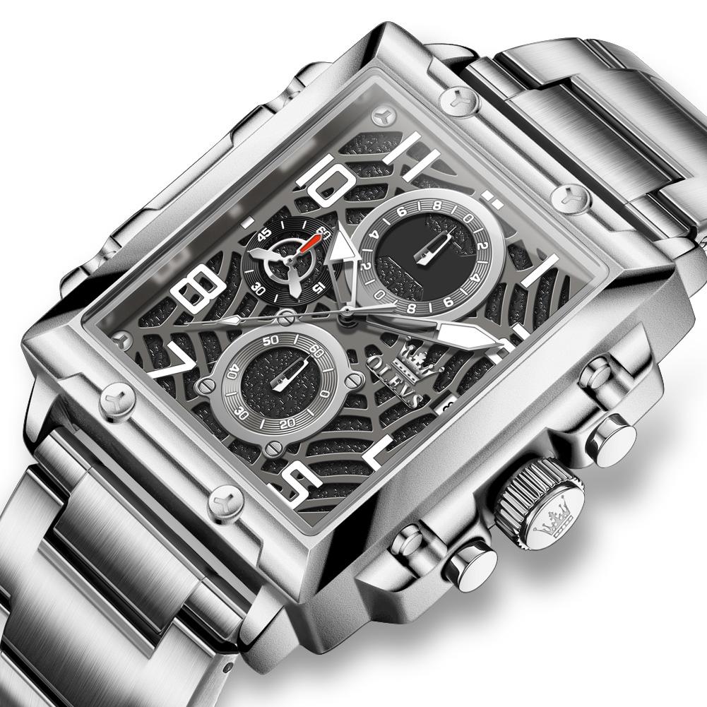 Casual Business Movement Fashion Quartz Wristwatches Blue Steel Chronograph Clock Men Luxury Watches Mens Gifts Relojes