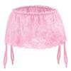 Herren Crossdressing Sissy Spitze Dessous Rockähnliche Slips Mit Strumpfhaltern Niedrige Taille Netz Durchsichtig G-String Femboy Bikini Unterwäsche