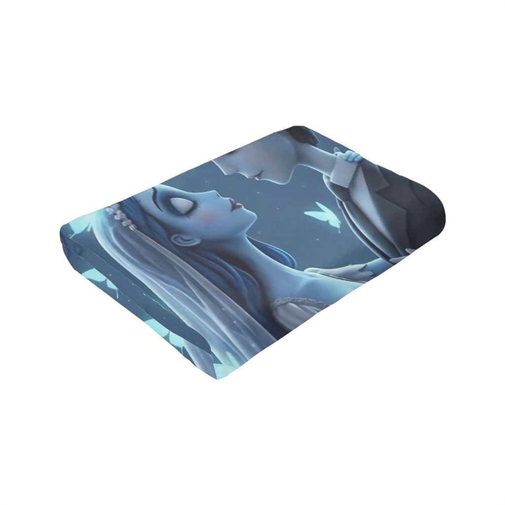 Corpse Bride Emily And Victor Blankets Fleece Summer  Multi-function Lightweight Thin Throw Blankets for Bedding Car Bedspread