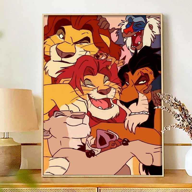 Disney Diamond Painting Kit Lion King Classic Style Home Decor Craft Perfect Gift Idea Diamond Art