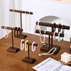 Support d'exposition pour bijoux en bois massif pour bracelets et colliers - Support de rangement et accessoires pour streaming en direct