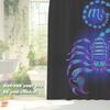 Scorpio Zodiac Shower Curtain Blue Astrology Horoscope Bath Decor, Funny Waterproof Polyester Fabric With 12 Hooks,Birthday Gift