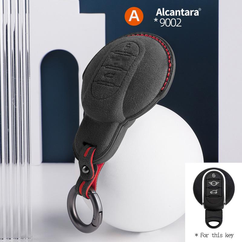Alcantara Suede Car Key Case Cover For BMW Mini COOPERS ONE JCW CLUBMAN F56 F55 F54 F57 F60 R55 R56 R57 R58 R59 R60 S Roadster