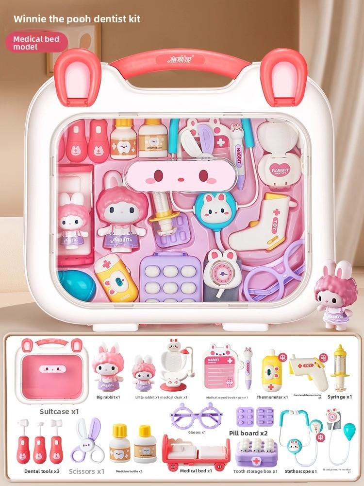 Kinder Arzt Spielset für Zahnarzt Krankenschwester Stethoskop Spritze Medizinisches Set Rollenspielzeug Kinder erfüllen Traum vom Schauspielern Geschenke