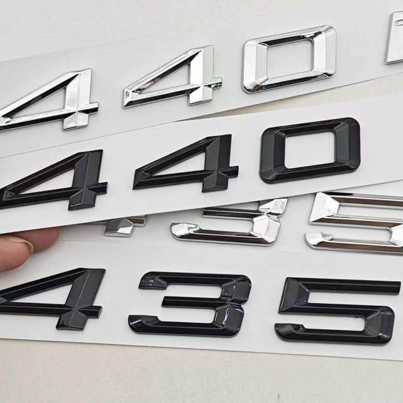 3D ABS Car Letters Logo 435i 440i Badge Sticker Rear Trunk Emblem Decals For BMW 4 Series 435i 440i F32 F33 F36 Atuo Accessories