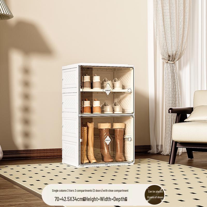 Foldable Dustproof Shoe Storage Cabinet - No Installation Needed