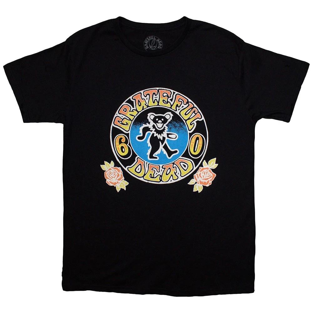 Grateful Dead Bear Roses T-Shirt Black New M