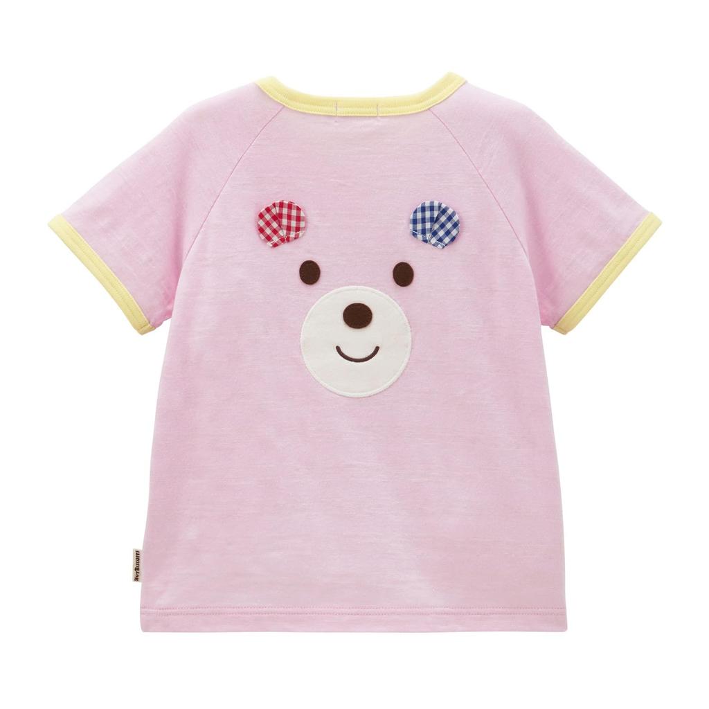 MIKI HOUSE HOT BISCUITS Short Sleeve Boys and T-Shirt, Girls, Baby, Pink, 100cm, 72-5202-686