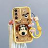 KEYSION Shockproof Case for Samsung S25 FE 5G with Lanyard Soft Silicone Cute 3D Cartoon Doll Phone Back Cover for Galaxy S25 FE