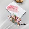 Colorful Cat Ear Portable Hairbrush for Girls - Simple Acetate Comb